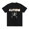 Autism Skeleton Meme Women Cotton T-Shirt Humor Funny Skull Printed T Shirt Short Sleeve Tshirt Oversize Streetwear Tee Tops 1