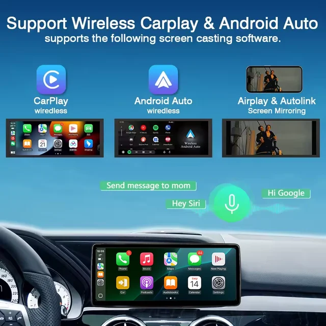 12.3 Inch Wireless CarPlay Android Auto Car Radio Multimedia For Mercedes Benz GLK Class X204 2008-2015 NTG4.0 NTG4.5 GPS Stereo 2