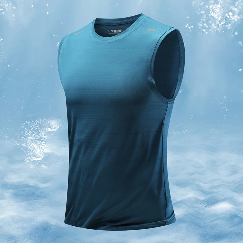 Running vests men's summer breathable sleeveless quick drying