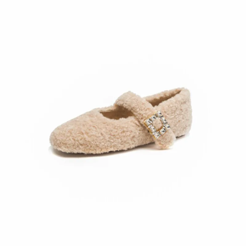 2024-rabbit-hair-insole-plush-shoes-3cm-flat-heel-round-toe-single-shoe-wool-ballet-short-plush-women's-shoes-34-40-winter-pumps