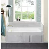 Niche Bathtub, 60 "x 32", Glossy White Right Drainage Outlet Glass Fiber Reinforced Acrylic: Designed for Durability 3