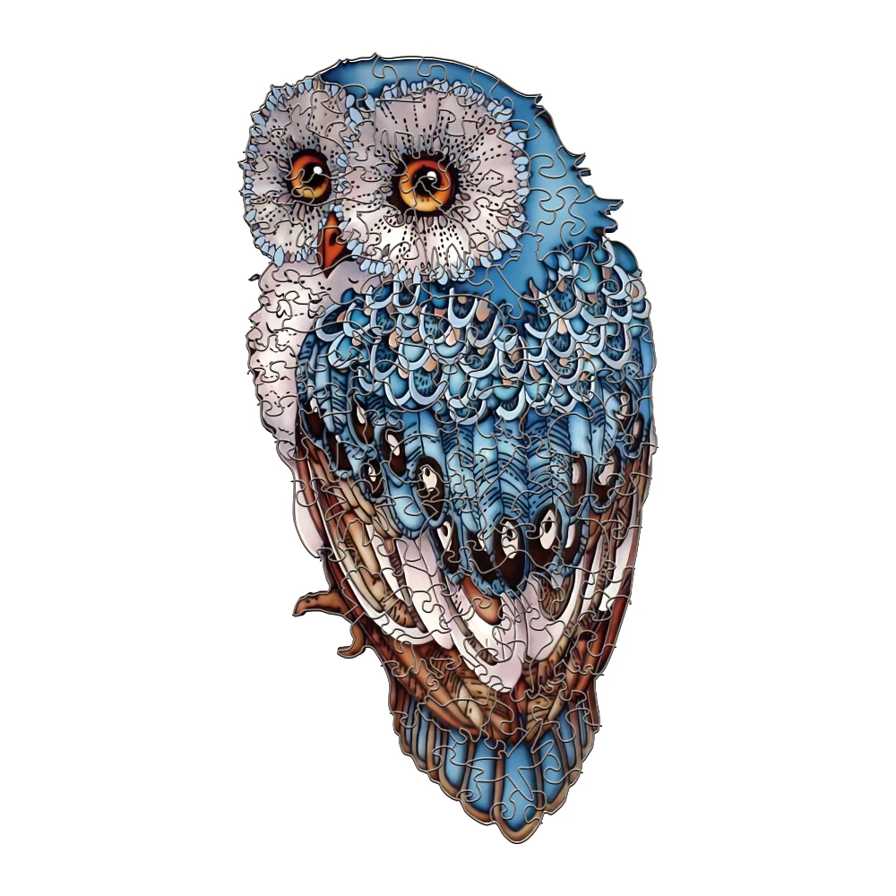 Owl Wooden Puzzle Animal Personalized 3D Decompression Adult Children's Gift Education Children's Toy Game jigsaw puzzles wooden jigsaw puzzles wooden puzzle toys educational puzzles