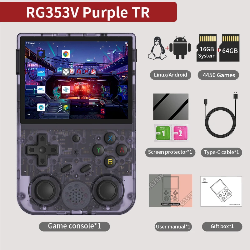 Anbernic-RG353Vゲームのレトロなポータブルビデオゲーム