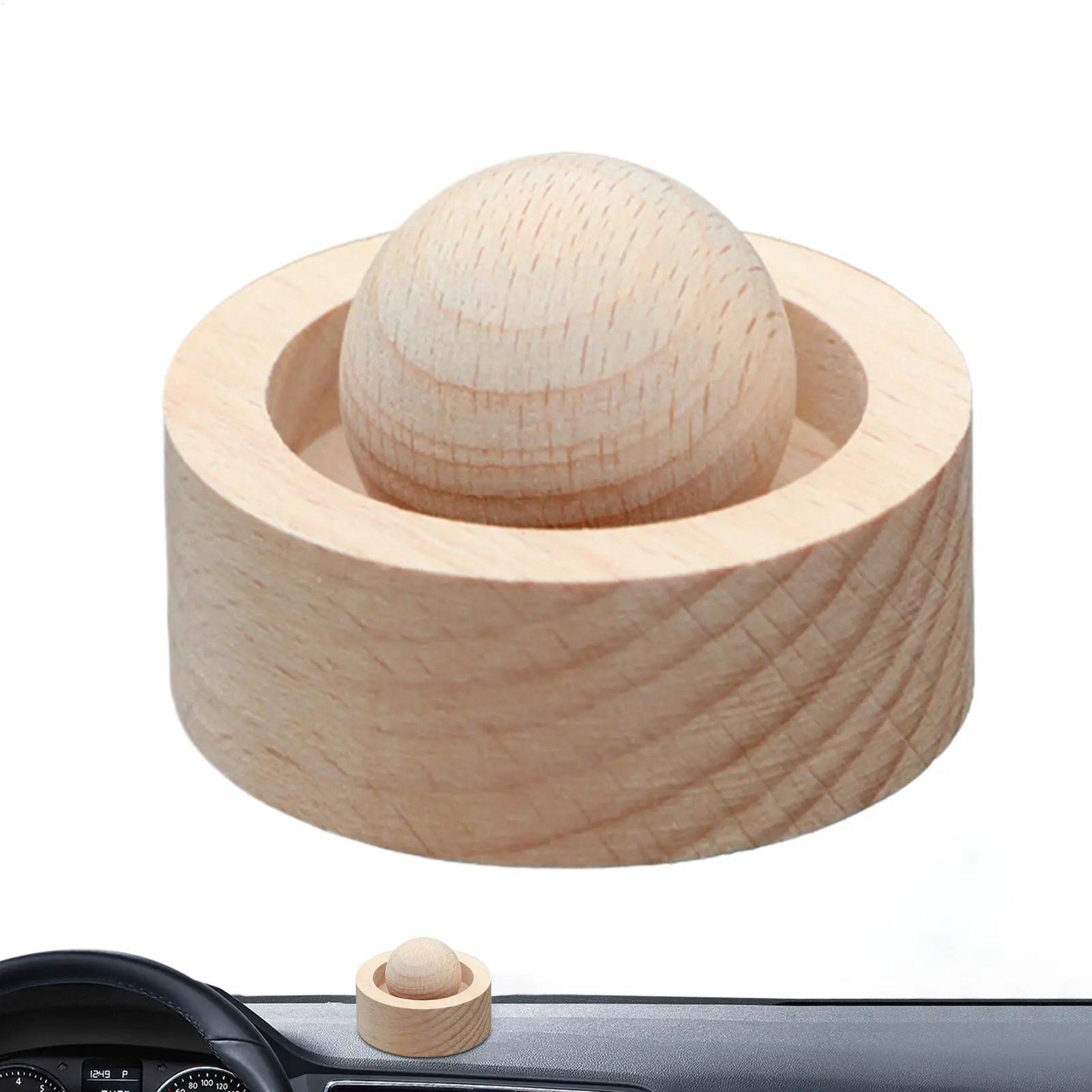 Wooden Aroma Diffuser Car Air Purifier Odor-eliminating Fragrance Diffuser Holder Bedroom Scent Decor For Office Travel Dorm car