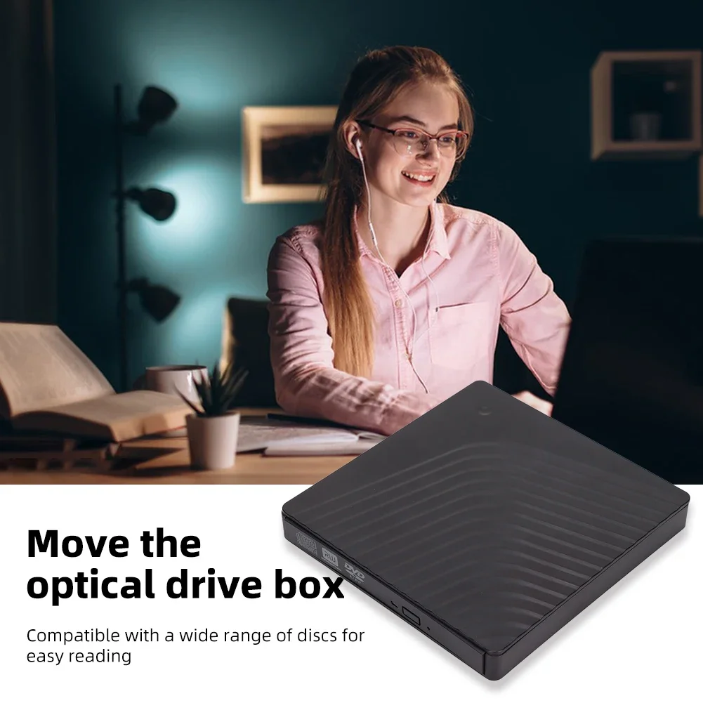 노트북 PC용 광학 드라이브 인클로저, USB 3.0 C 타입, 9.5mm, 12.7mm