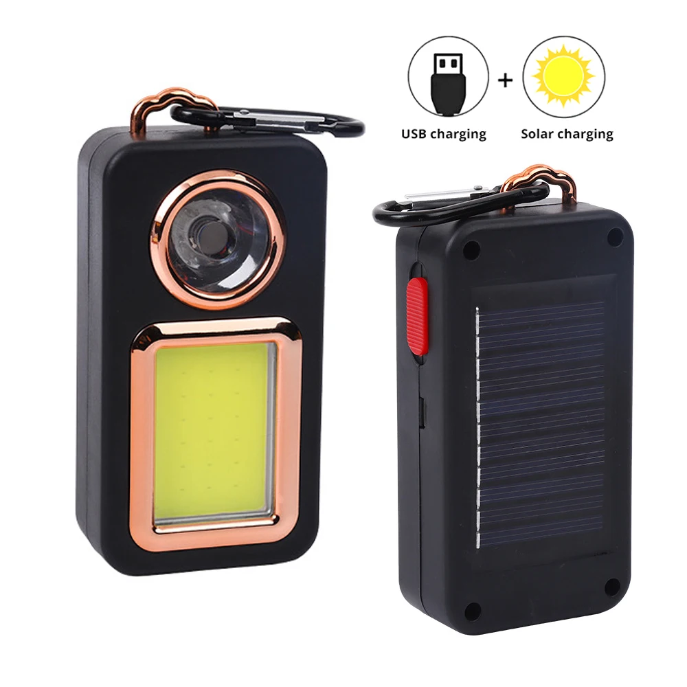 

Outdoor Camping Lights Solar/USB Charging COB LED Flashlight Portable Lanterns Tent Chandelier Lamp Emergency Work Repair Torch