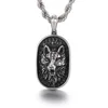 Biker Wolf Tag Pendant Necklace Stainless Steel Rope Chain For Mens Holiday Gifts for Father .Husband .Boyfriends 1