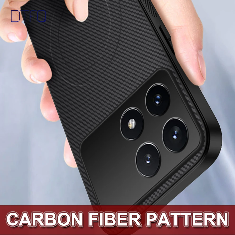 Carbon Fiber Shockproof Magnetic Luxury Back Cover Case
