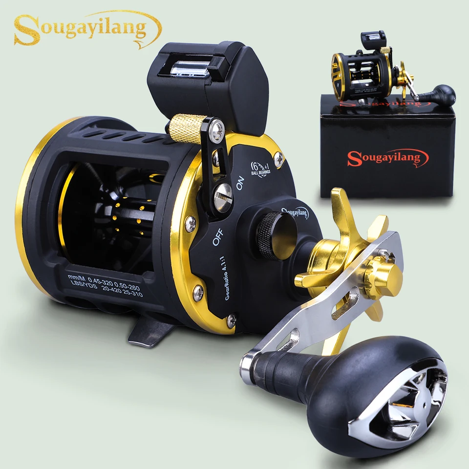 Sougayilang Drum Fishing Reel Very Long Thread Count Device