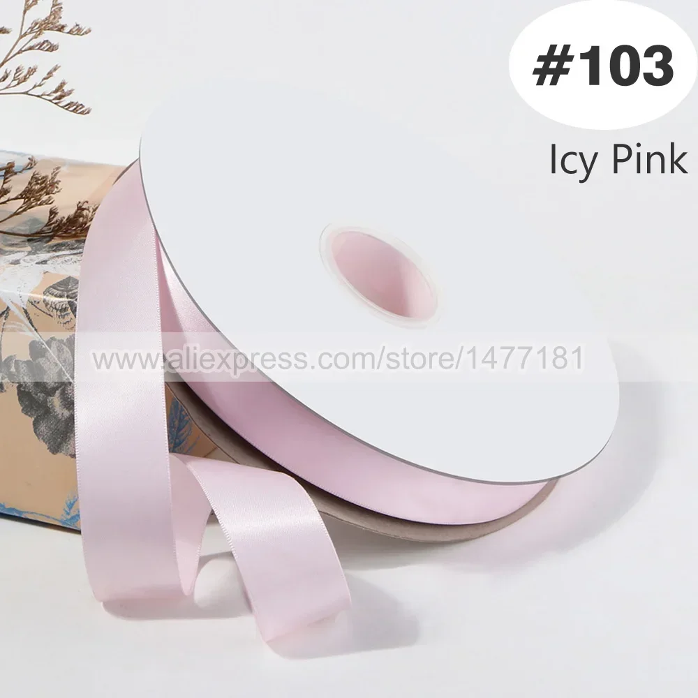 Luxurious Pink Double Face Satin Ribbon - 100% Polyester Silky Tape