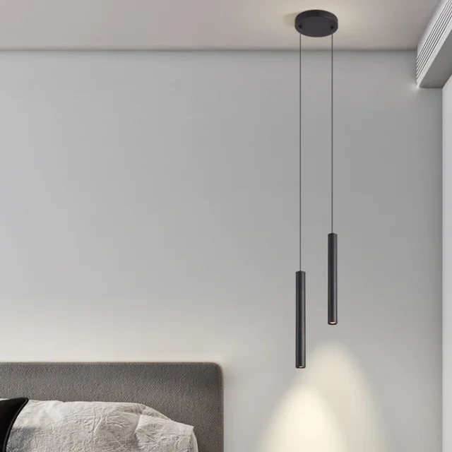 Minimalist Modern Spotlight Pendant Lights For Bedroom Dining Living Room Chandelier Long Tube Bedside Pendant Lamp Luminaires 1