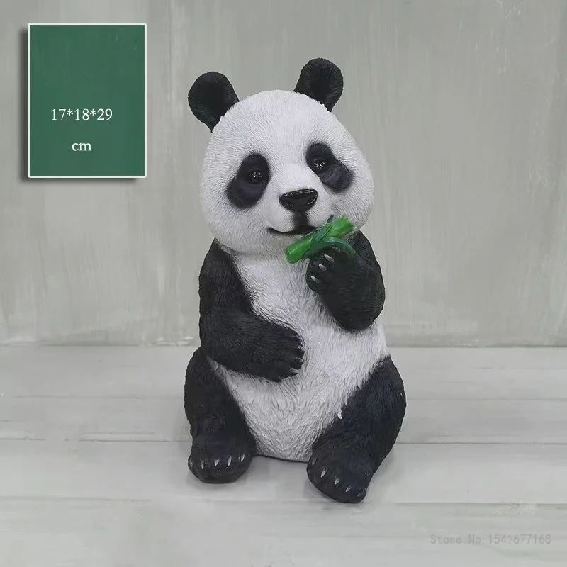 Creative Resin Crafts Ornaments, Panda Statue, Home, Courtyard, Garden, Lawn, Landscaping Decorations, Outdoor Animals, New, 1Pc