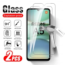 Durable 2-Piece 9H Glass Screen Protector with Red Protective Case for RedmiA5 4G Global (Transparent-2Pcs)
