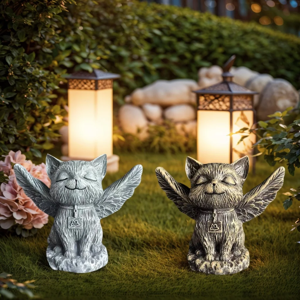 1 Exquisite Fantasy Angel Cat Figurine with Wings, Adding a Dreamy Touch to  the Home and Creating a Mysterious Fairy Tale Atmosphere - AliExpress, image size:1024x1024