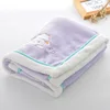 Baby Blankets Newborn Cartoon Embroidery Flannel Baby Blanket Baby Boys Girls Swaddle Wrap Infant Stroller Cover Kids Blanket 3