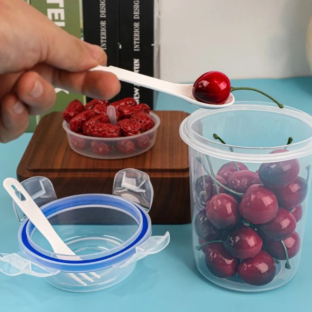 Tasse à salade avec couvercle et cuillère et fourchette, bol conique à réduction de graisse, boîte à bento de fitness, stockage des aliments à deux couches, petit-déjeuner, fruits, avoine, yaourt, signé 3
