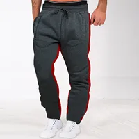 Mens Sport Pants Sweatpants Tracksuit Slim Fit Gym Workout Joggers Bodybuilding Trousers Casual Drawstring Sweatpants Colorblock