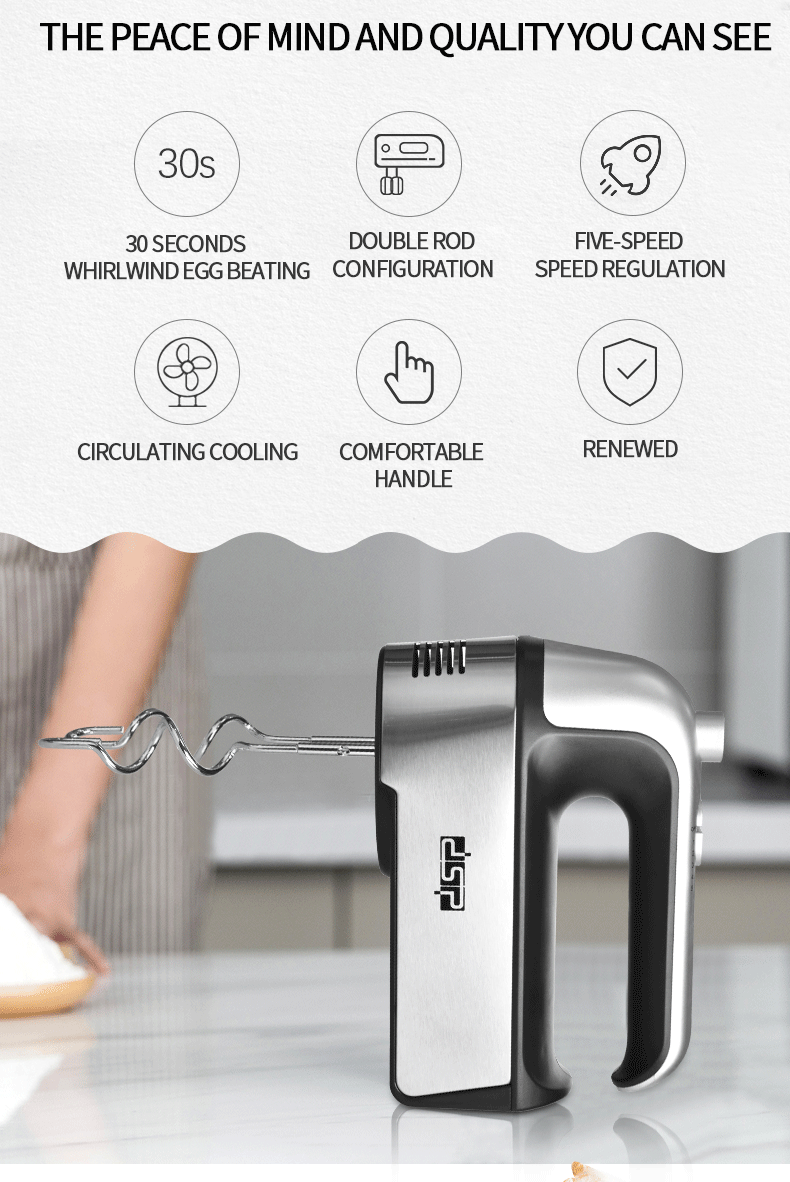 Automatic Portable Electric Food Mixer KitchenTek