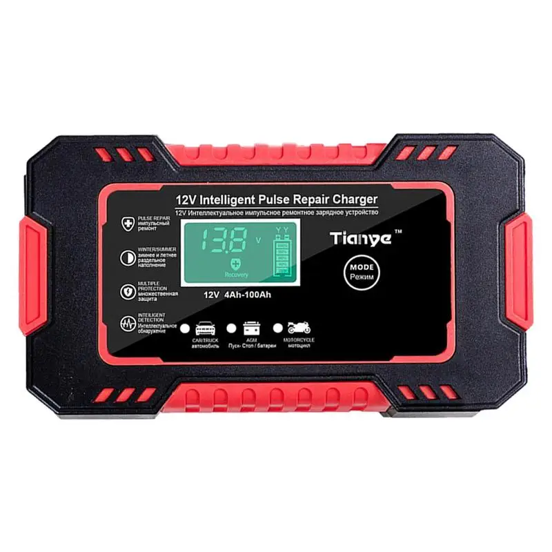 

Automotive Battery Charger Fully Automatic Smart Battery Charger Battery Holder Desulfator For Car Truck Motorcycle Lawn Mower