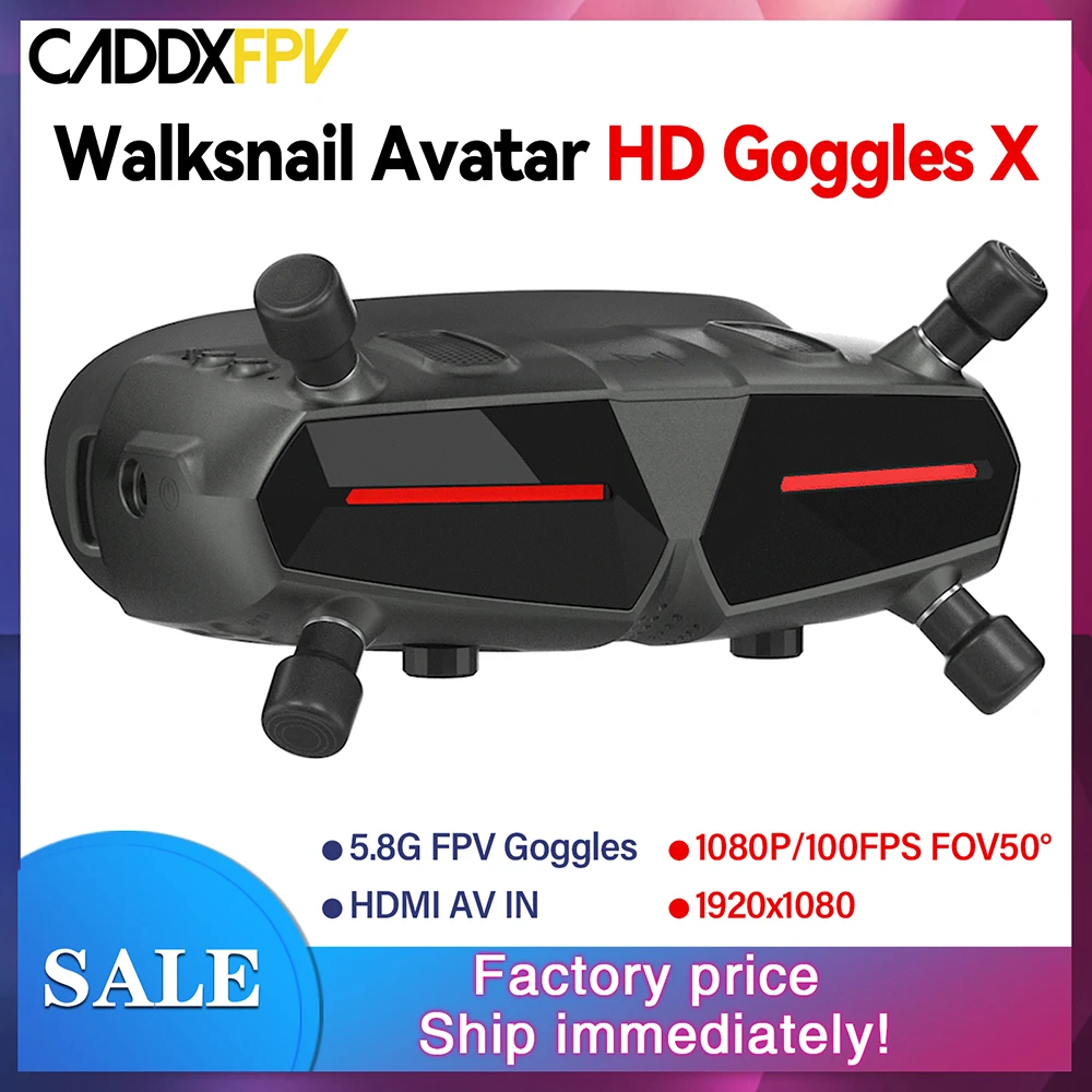 CADDX Walksnail Avatar HD Goggles X – 5.8G FPV HDMI – Neuf – Pour Drone FPV