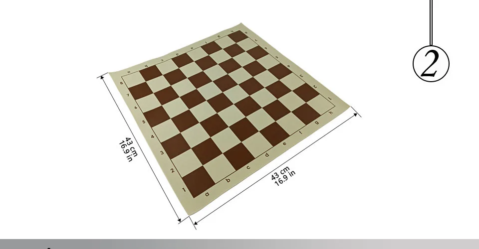 Easytoday Chess Board Games Synthetic Leather Chess Accessories One Side Chessboard International Standard Chess Board (2)