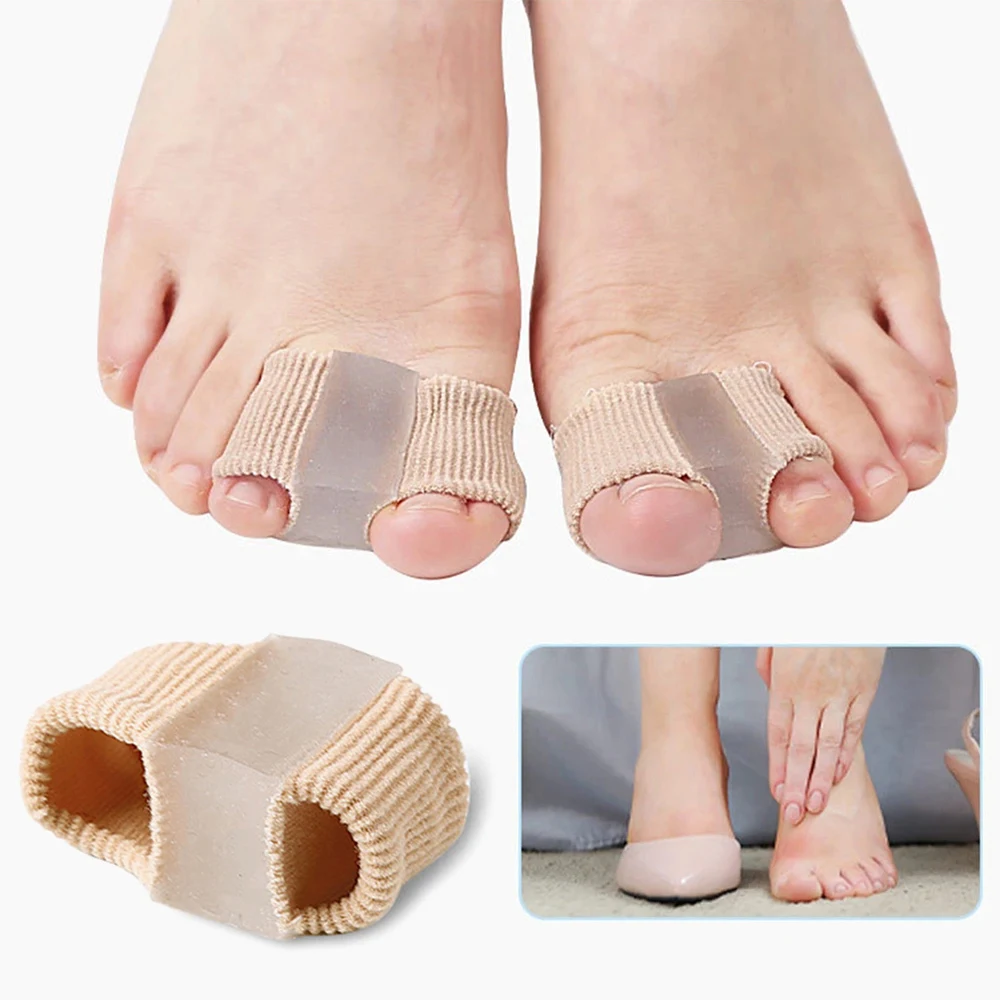 Toe Separators Toe Corrector Toe Spreader Finger Toe Separator Toe Straightener Gel Pad Elastic Reusable Bunion Corrector For Women Foot Care 1pcs
