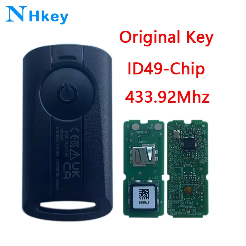 

NHkey новый оригинальный ключ дистанционного управления для мотоцикла ID49, подходит для YAMAHA XMAX XMAX300 NVX NVX155 AEROX JAUNS QBIX 433,92 МГц