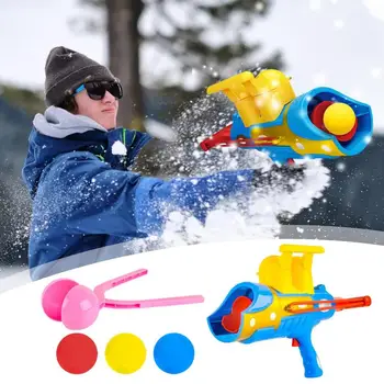 Outdoor Snow Ball Guns Winter SnowballBlaster Children Snow Play Toys Snow Ball Maker Tool Soft Ball Launcher Kid Toys 3