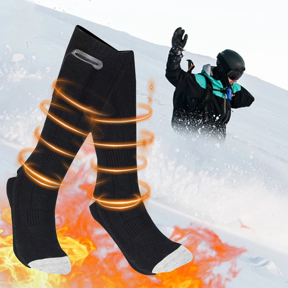 Chaussettes Chauffantes électriques - Noir - Pour Ski Et Activités
