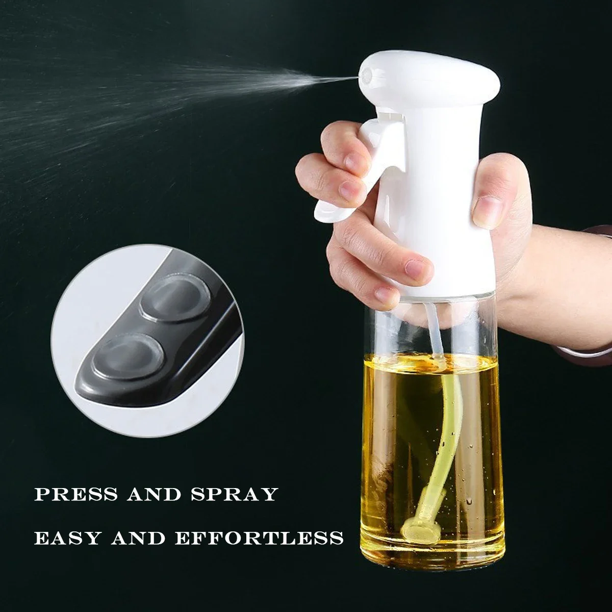 200/300/500ml Oil Spray Bottle BBQ Cooking Olive Oil Sprayer Kitchen Baking Spray Empty Bottle Vinegar Dispenser