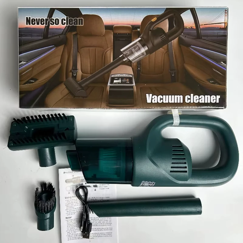 Automatic Cordless Vacuum Cleaner Portable Powerful Suction Wet and Dry 120W Rechargeable for Home Car Interior Cleaner and Pets