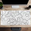 White Terrain Contoured Gaming mousepad Lengthened Extension Pad Terrain Desktop Pad Keyboard Mousepad 2mm thick non-slip base a 5