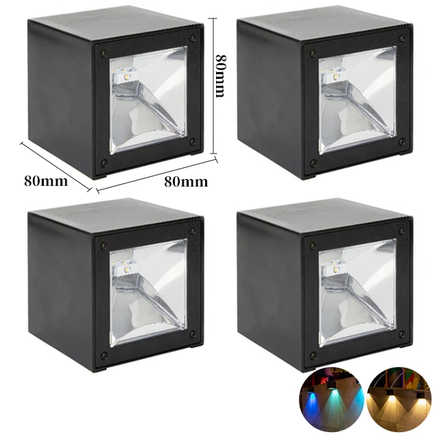 4pcs warm and rgb