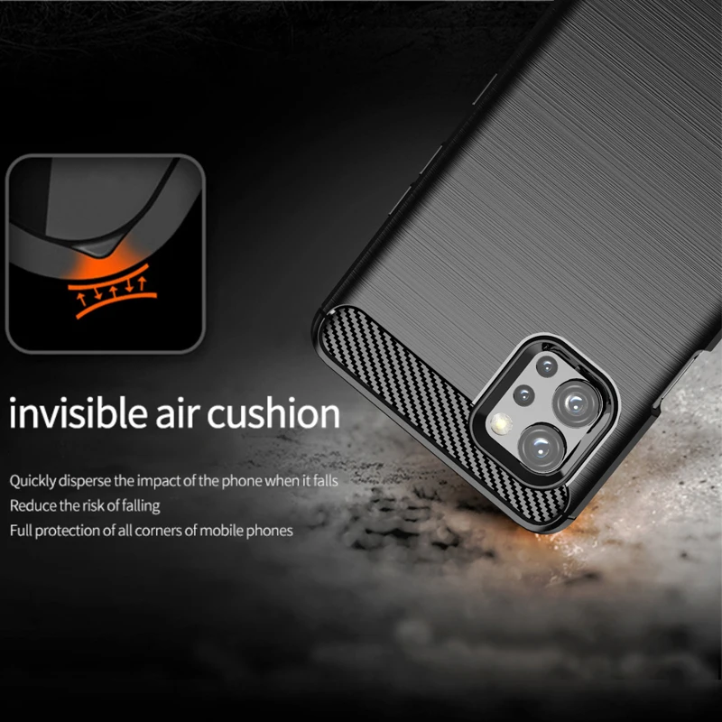 Luxurious Matte Silicone Phone Case - Soft Shockproof Carbon Fiber Protector