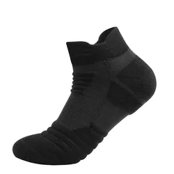 Breathable Mesh Athletic Terry Cushioned Socks - Moisture-Wicking and Durable for Running, Hiking & Sports (3-Pack) (3 pairs black)