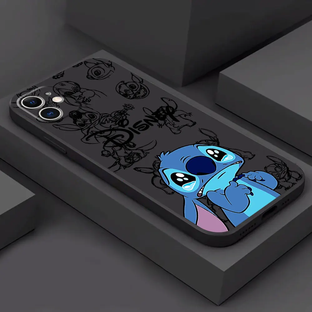 thumbnail image 1 of Disney-funda de teléfono Stitch The Baby, carcasa negra para Apple iPhone 15 Pro Max 12 Mini 13 SE 8 Plus 14 11 Pro XR 7 XS X, 1 of 5
