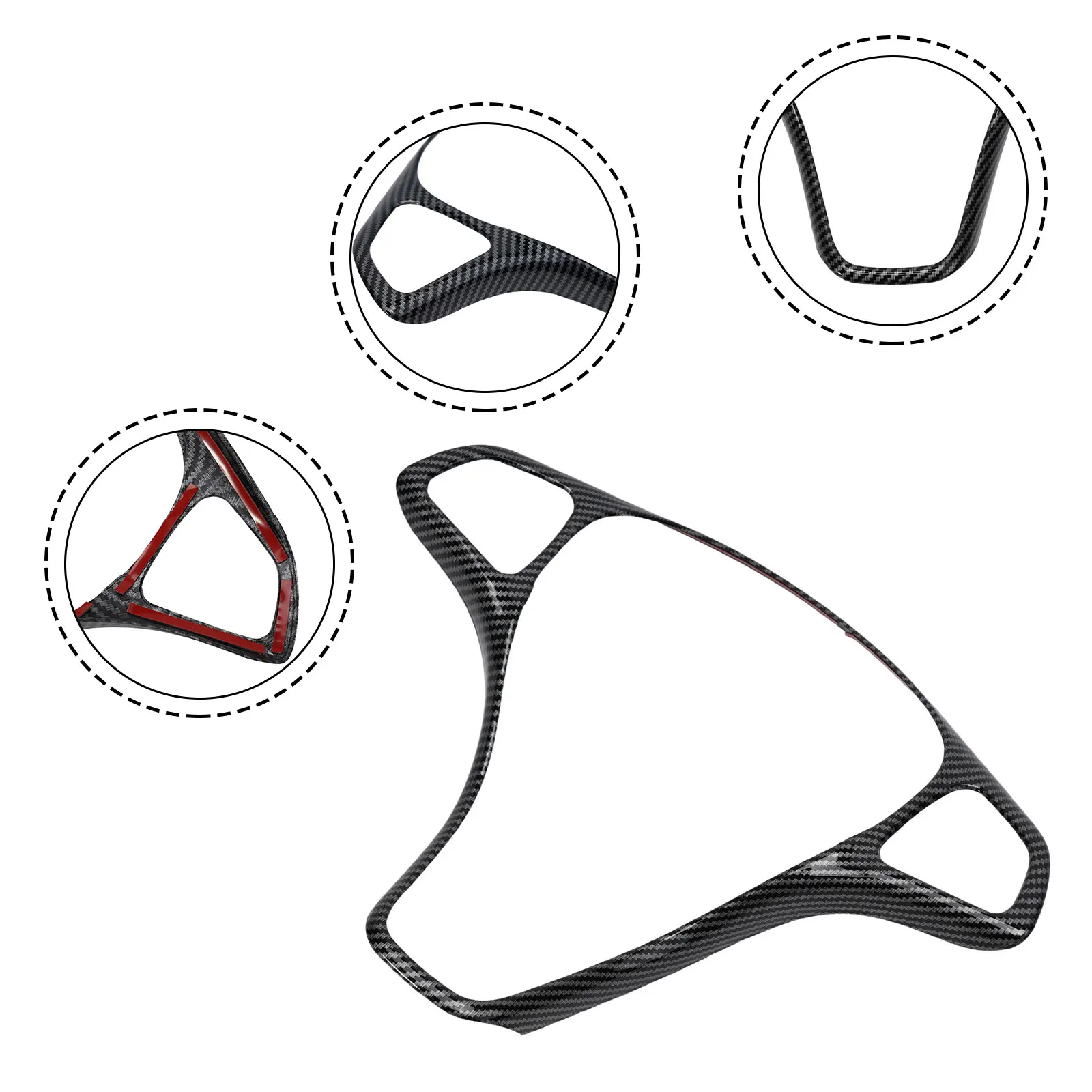 

Brand New High Quality Replacement Wheel Cover Steering Wheel 2014-17 Carbon Pattern For Benz W213 W205 C E GLC