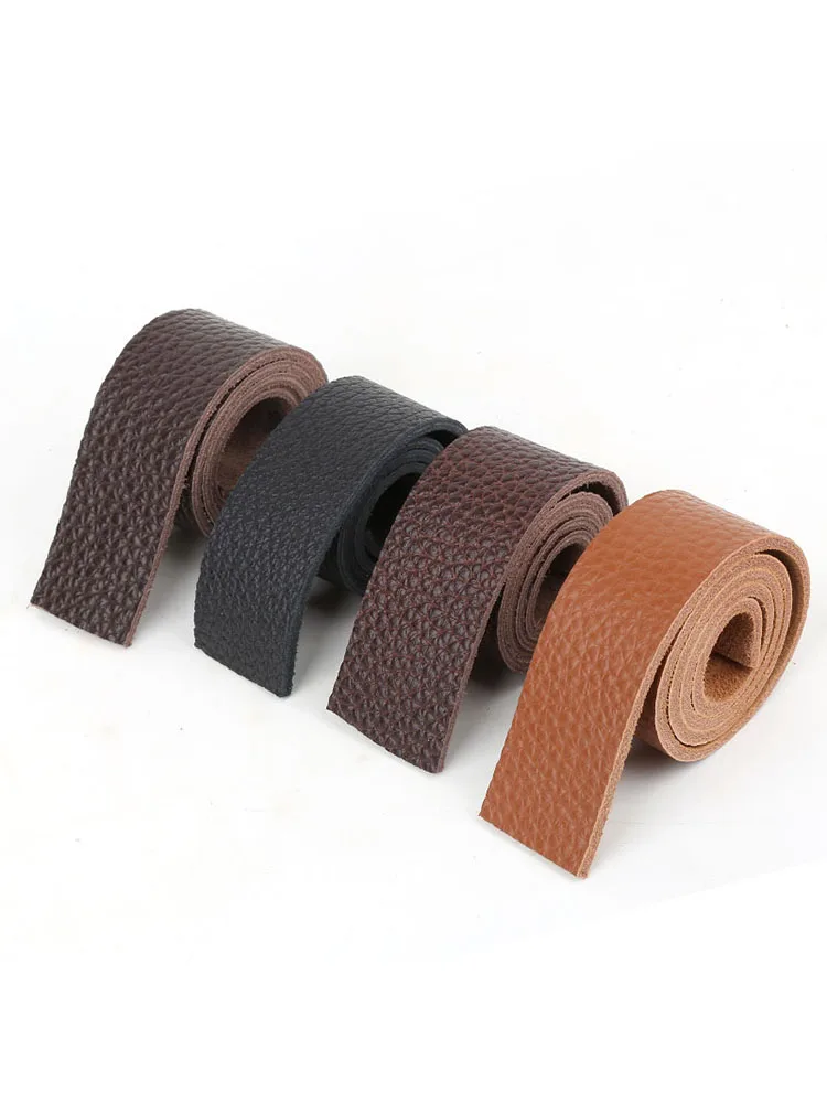 3.5mm 두께의 탑 레이어 리치 패턴 소가죽 수제 DIY 숄더백 (벨트 포함), 부드러운 가죽 숄더 스트랩, 가죽 로프