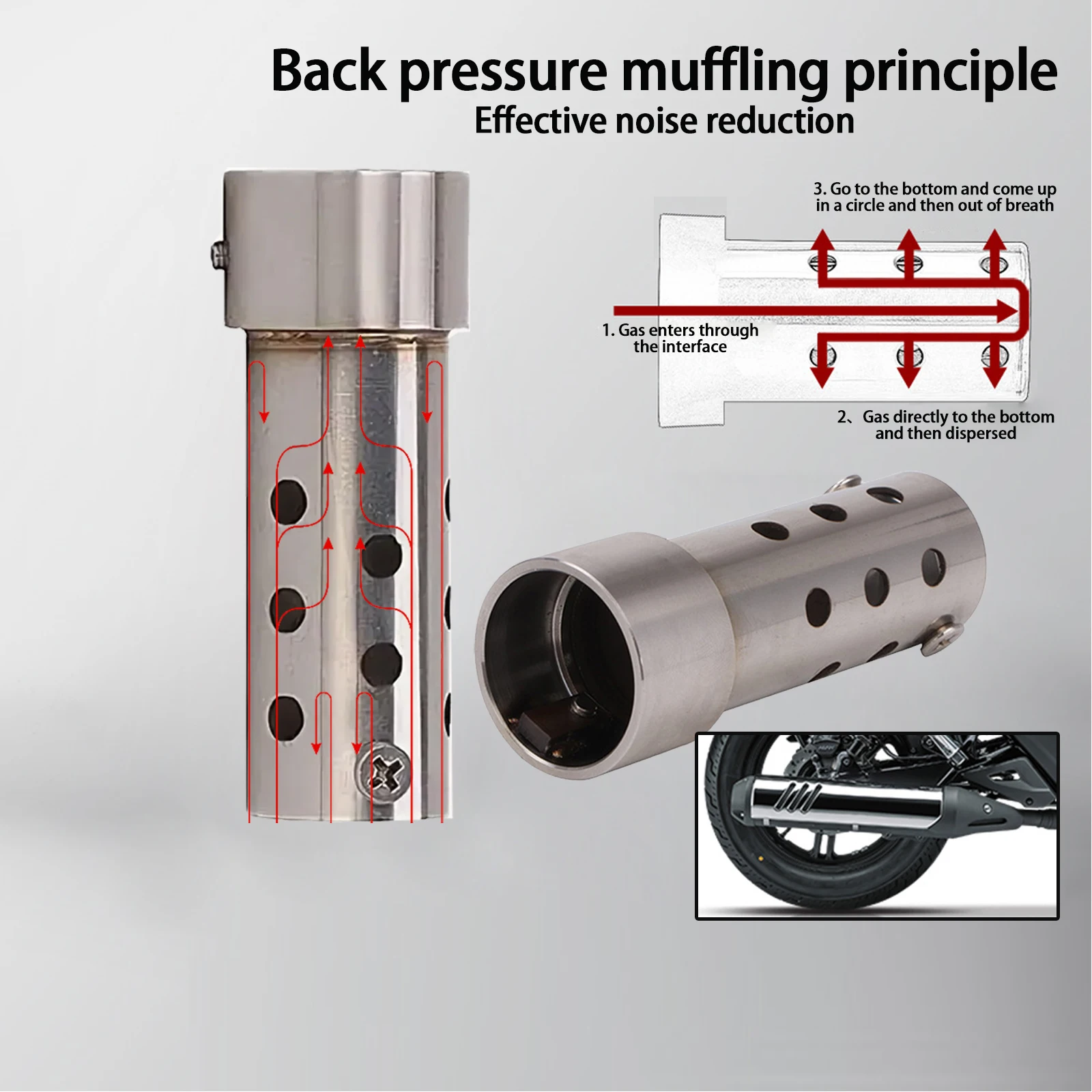 30MM รถจักรยานยนต์ TR300 ท่อไอเสียท่อช่วงการใช้งาน 2021 ปัจจุบันอุปกรณ์เสริมรถจักรยานยนต์ 1