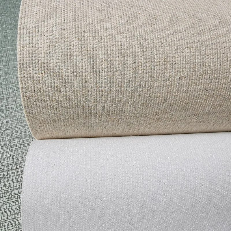 2.2m wide big roll triple acid-free primed smooth texture 400gsm linen blend canvas roll, practice quality