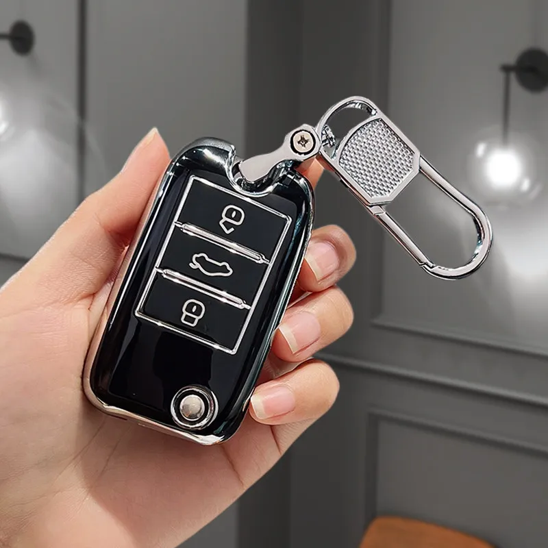 Premium TPU Car Key Cover Protector with Holder Case