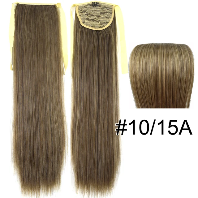 TOPREETY Synthetic Heat Resistant Hair 90gr Straight Ribbon Ponytail Extensions 1006 10-15A