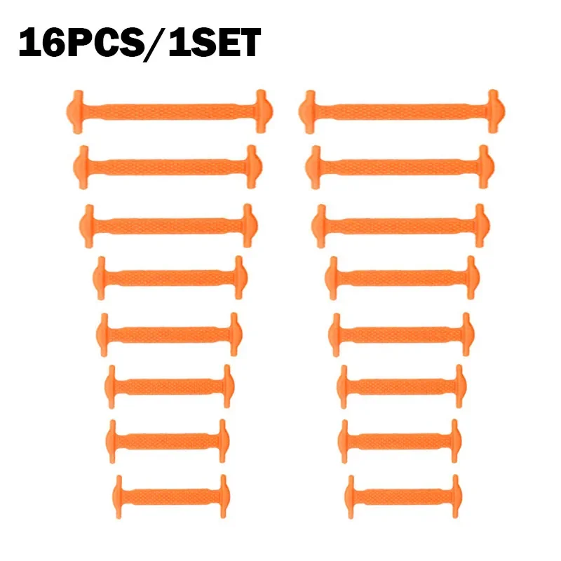 Elastic No-Tie Shoelaces - Unisex Silicone Stretch Bands (16-Pack)