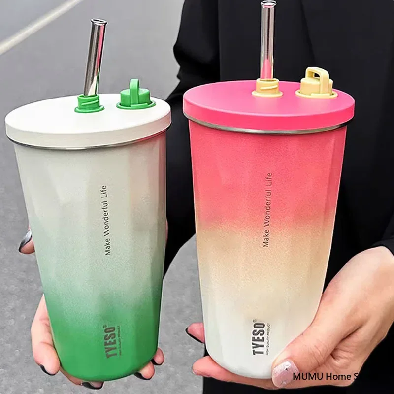Borraccia Termica DSYZWEE 1200 Ml In Acciaio Inox 304 Con Manico E Cannuccia - Isotermica Doppia Parete