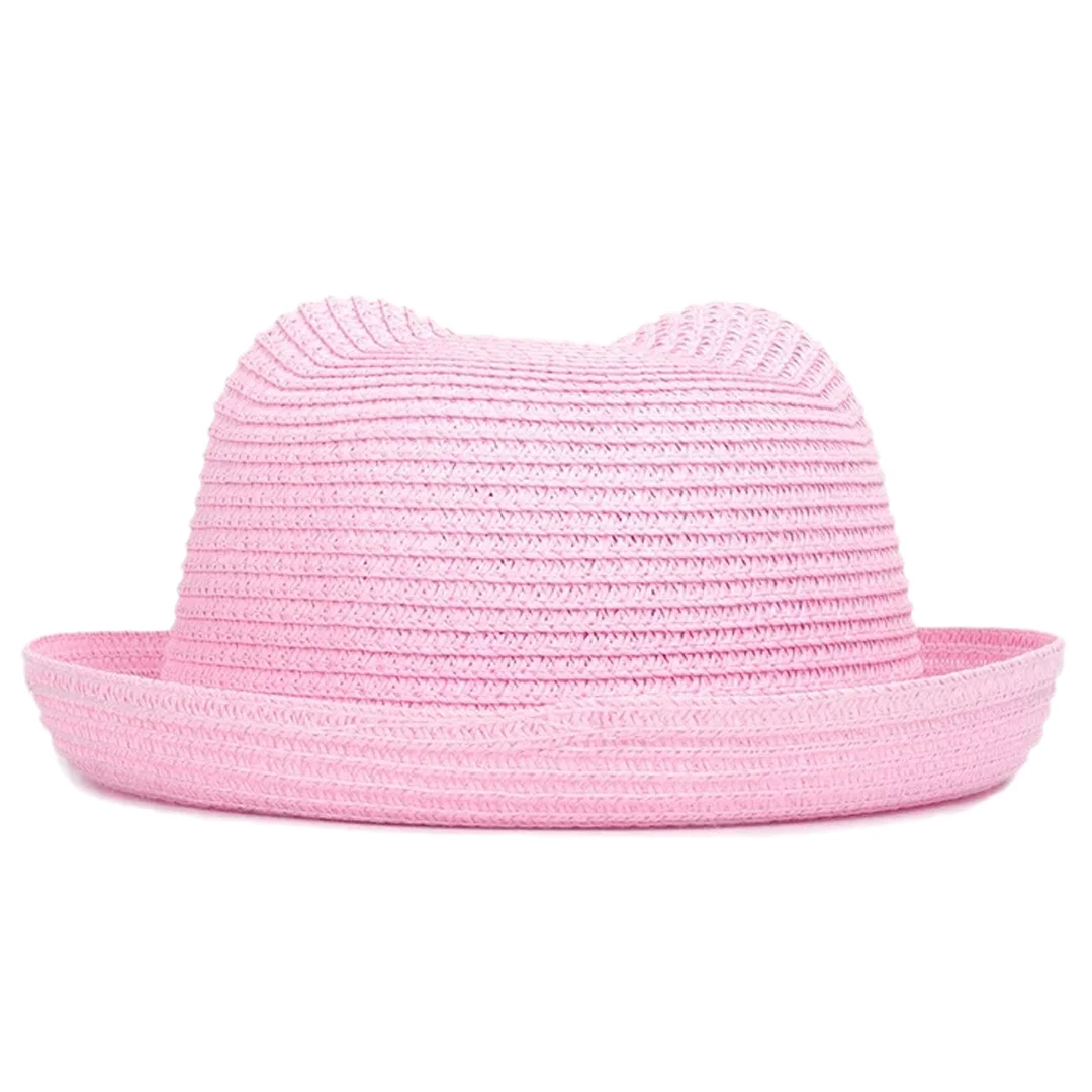 Straw Hat, Baby Sun Hat, Outdoor Sun Hat, Mistdawn Cute Children, Boys Girls, Cat Ears Devil Horns Bowler Derby Cap, Summer Beach