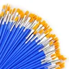 30Pcs Flat Pink Painting Brushes Nylon Hair Plastic Handle for Detail Acrylic Nail Watercolor Oil Kid School Project Classroom 4