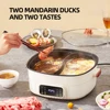 6L Double Hot Pot Cooker Large Capacity Household Electric Cooking Pot Multifunctional 2 Flavor Non-stick Kitchen Pot 4