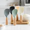 Silicone Rice Spoon, Silicone Spoon, Non Stick Cooking Spoon, Heat-resistant and Heat-resistant Rice Spoon, Reusable Small Tool 4