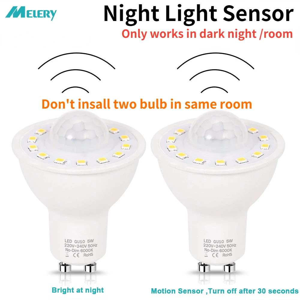 volleybal Samengroeiing vervangen Bulb Gu10 Motion Sensor | Motion Sensor Led Bulb Gu10 | Gu10 Led Sensor  Light Bulb - Led Bulbs & Tubes - Aliexpress