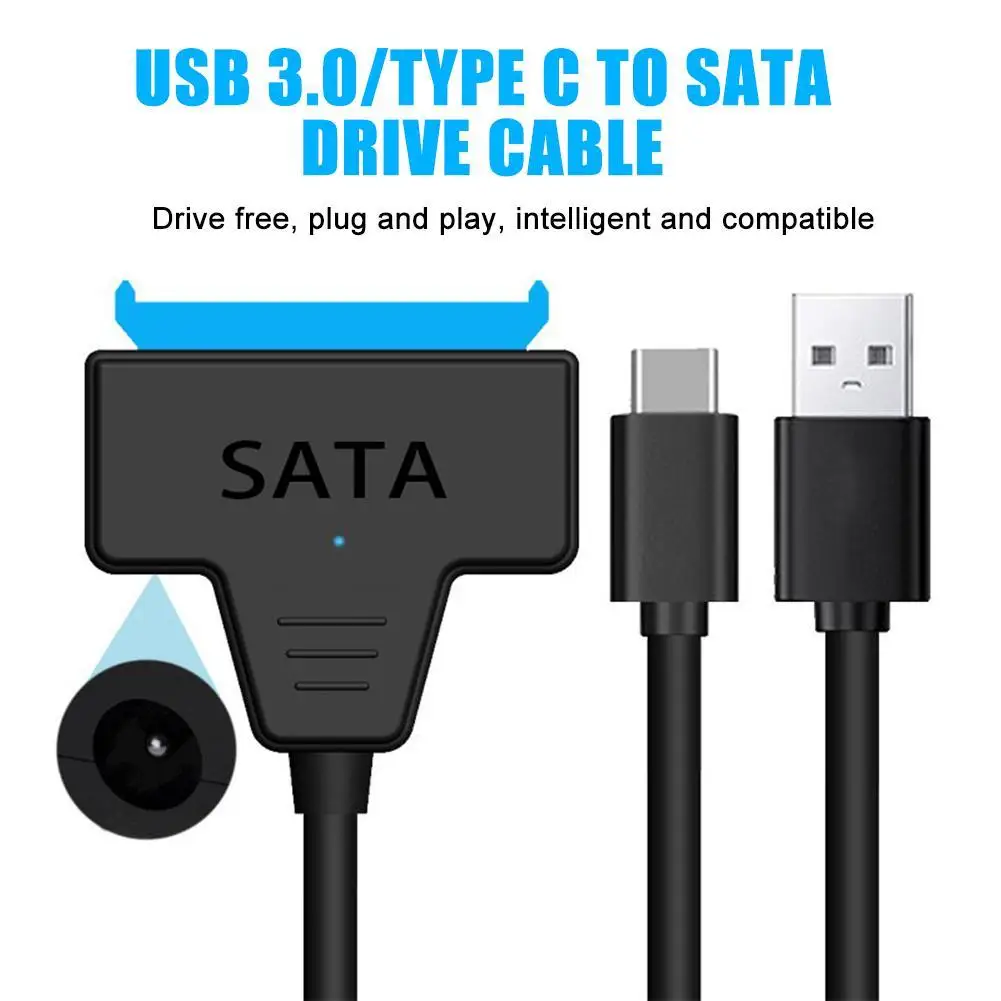 Cable SATA a USB 3,0/2,0 de hasta 6 Gbps para disco duro externo